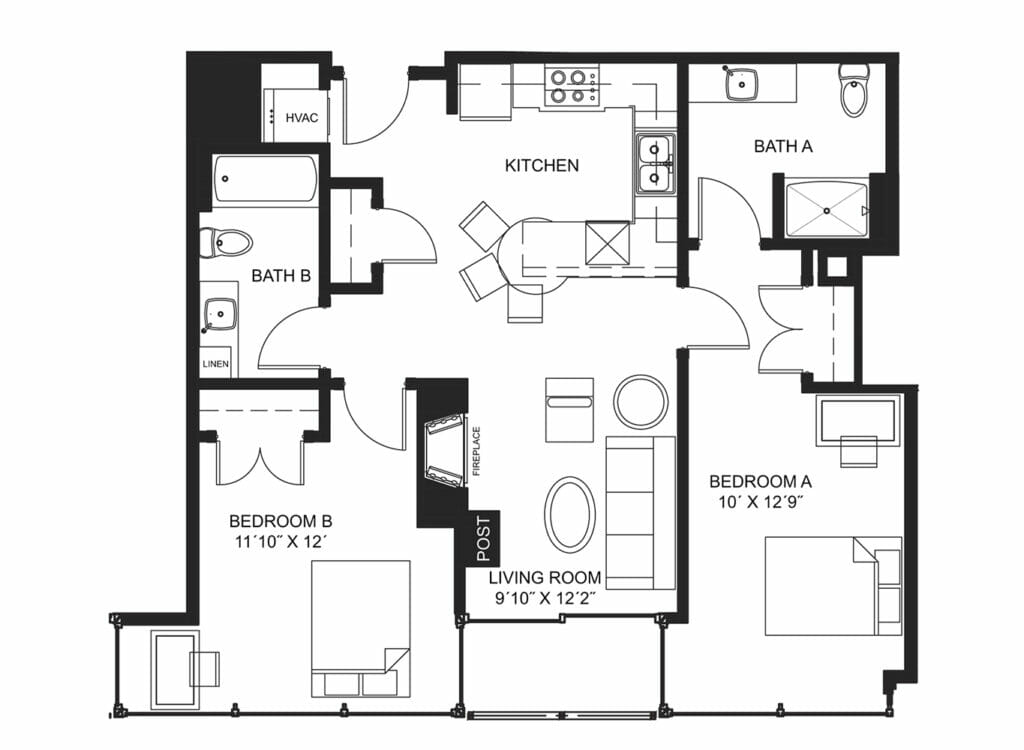 Lucky Apt. 1210 Floorplan
