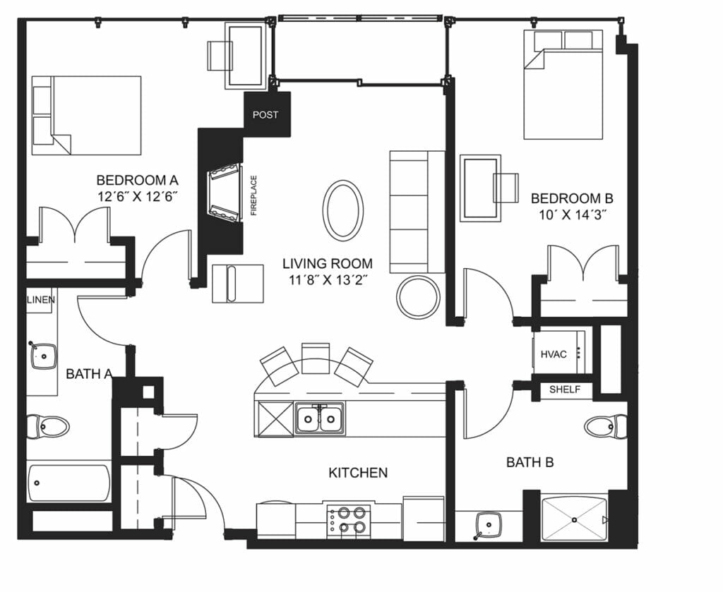 Lucky Apt. 1213 Floorplan