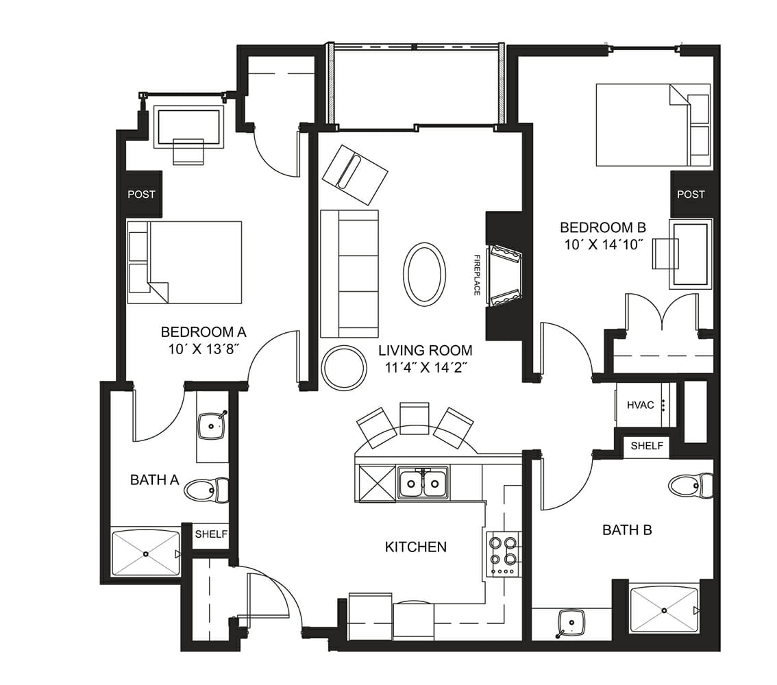 Lucky Apt. 1403 Floorplan