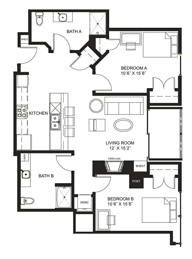 Lucky Apt. 1404 Floorplan