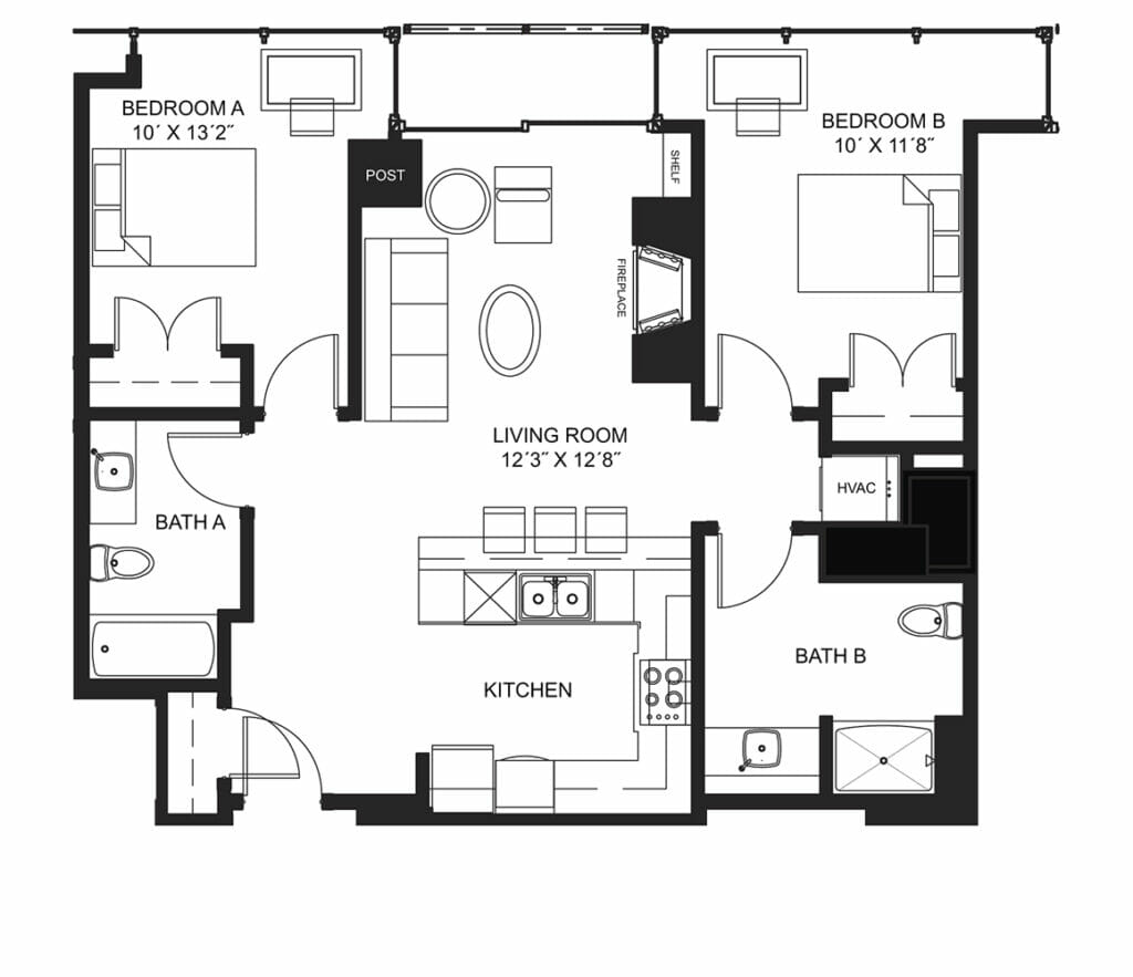 Lucky Apt. 1409 Floorplan