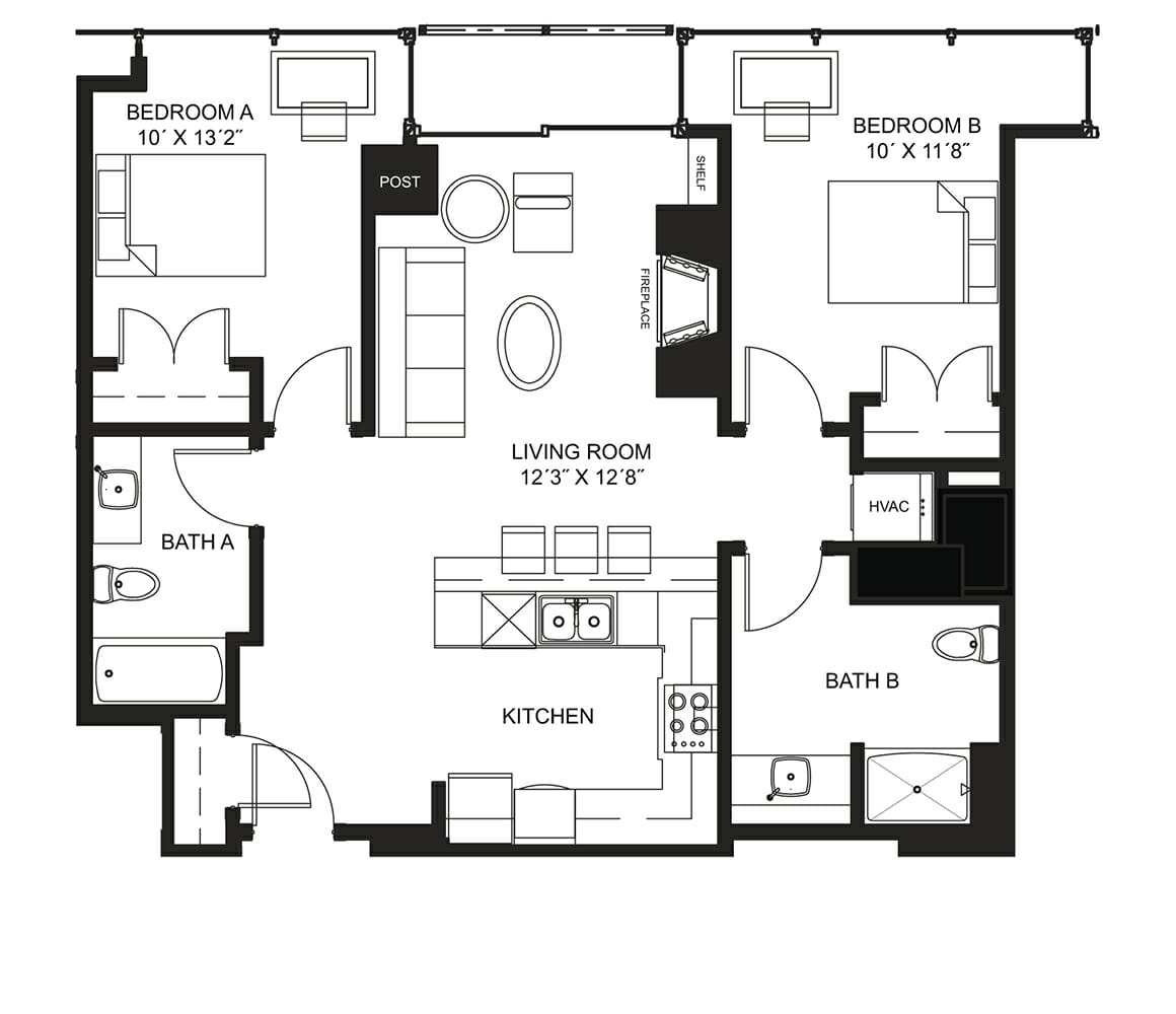 Lucky Apt. 1409 Floorplan