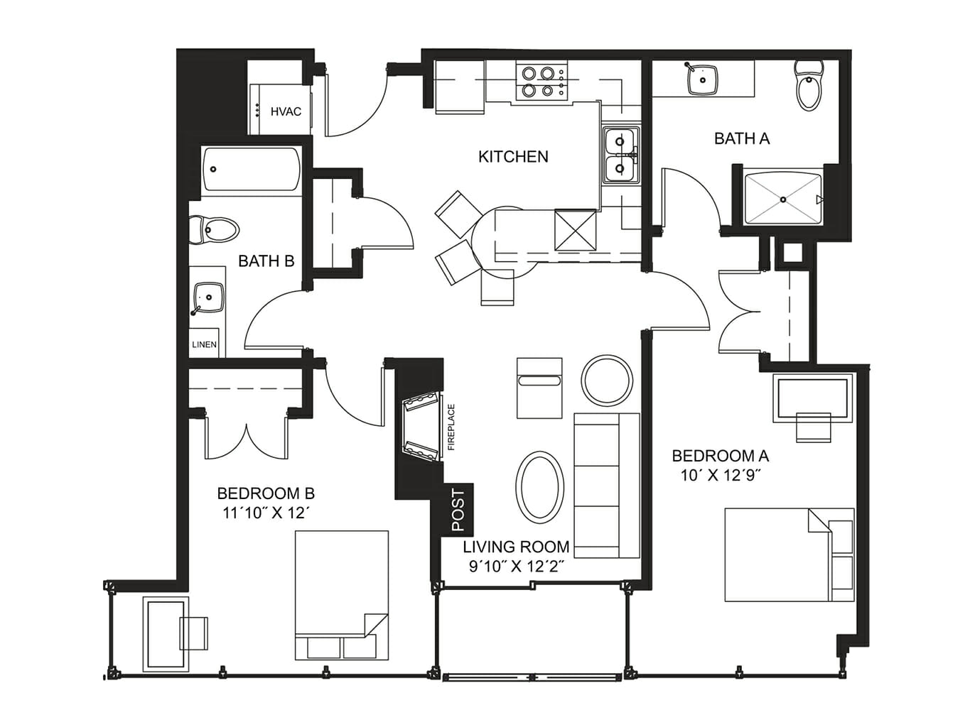 Lucky Apt. 1410 Floorplan
