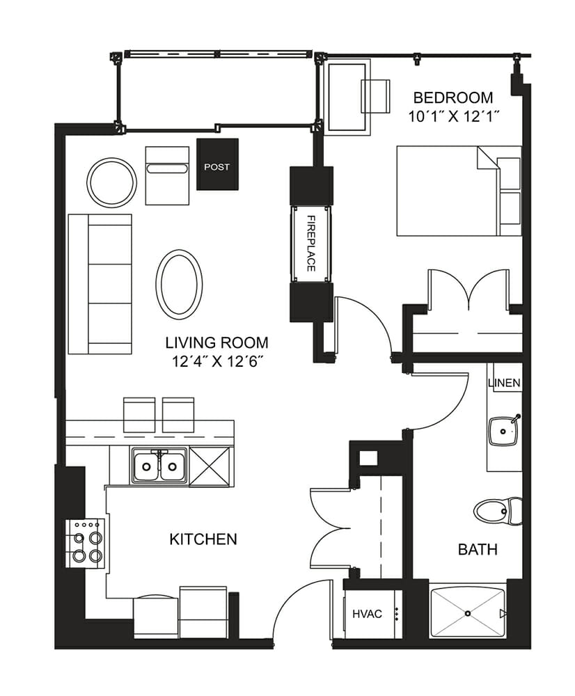 Lucky Apt. 1411 Floorplan