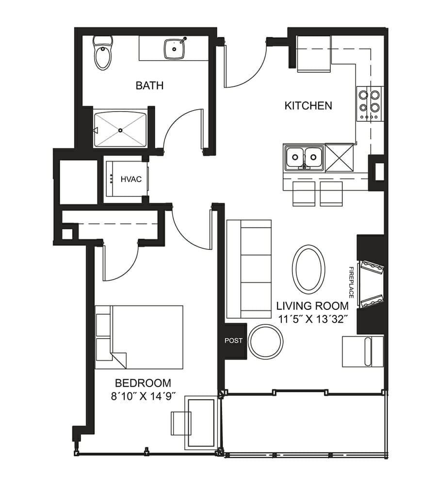 Lucky Apt. 1412 Floorplan