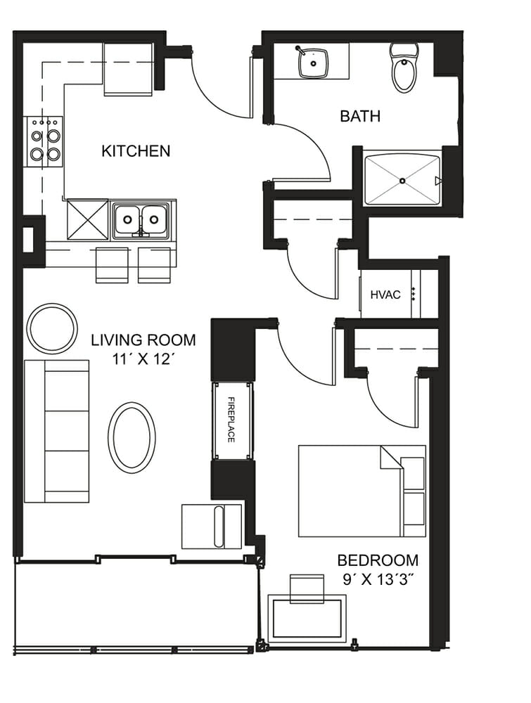 Lucky Apt. 1414 Floorplan