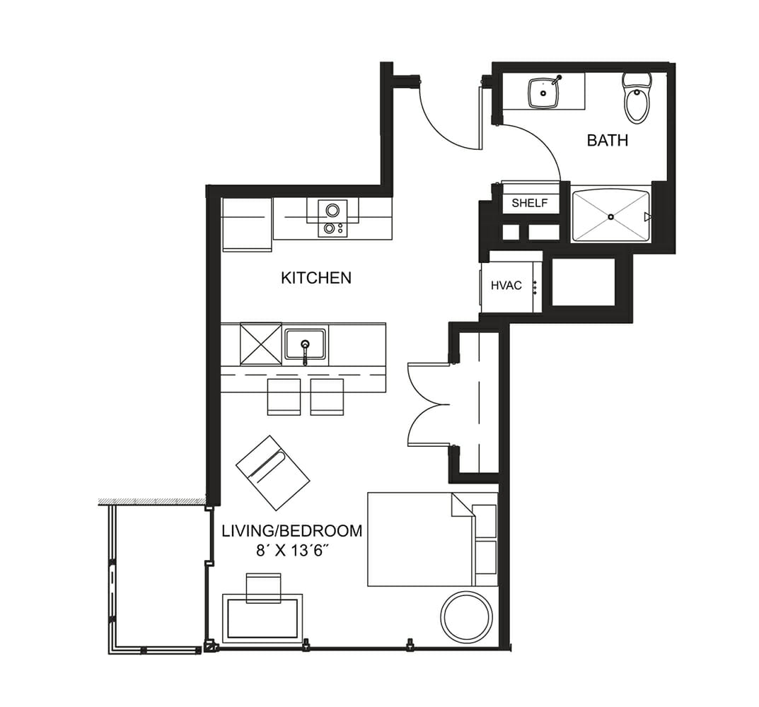 Lucky Apt. 1416 Floorplan