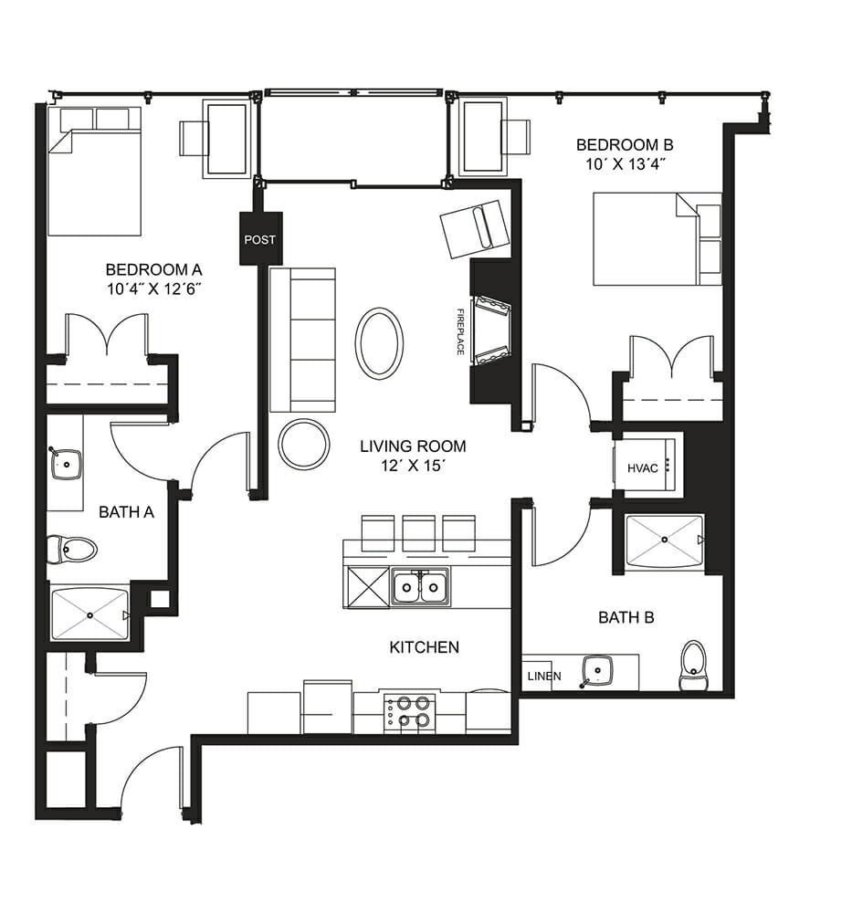 Lucky Apt. 1417 Floorplan