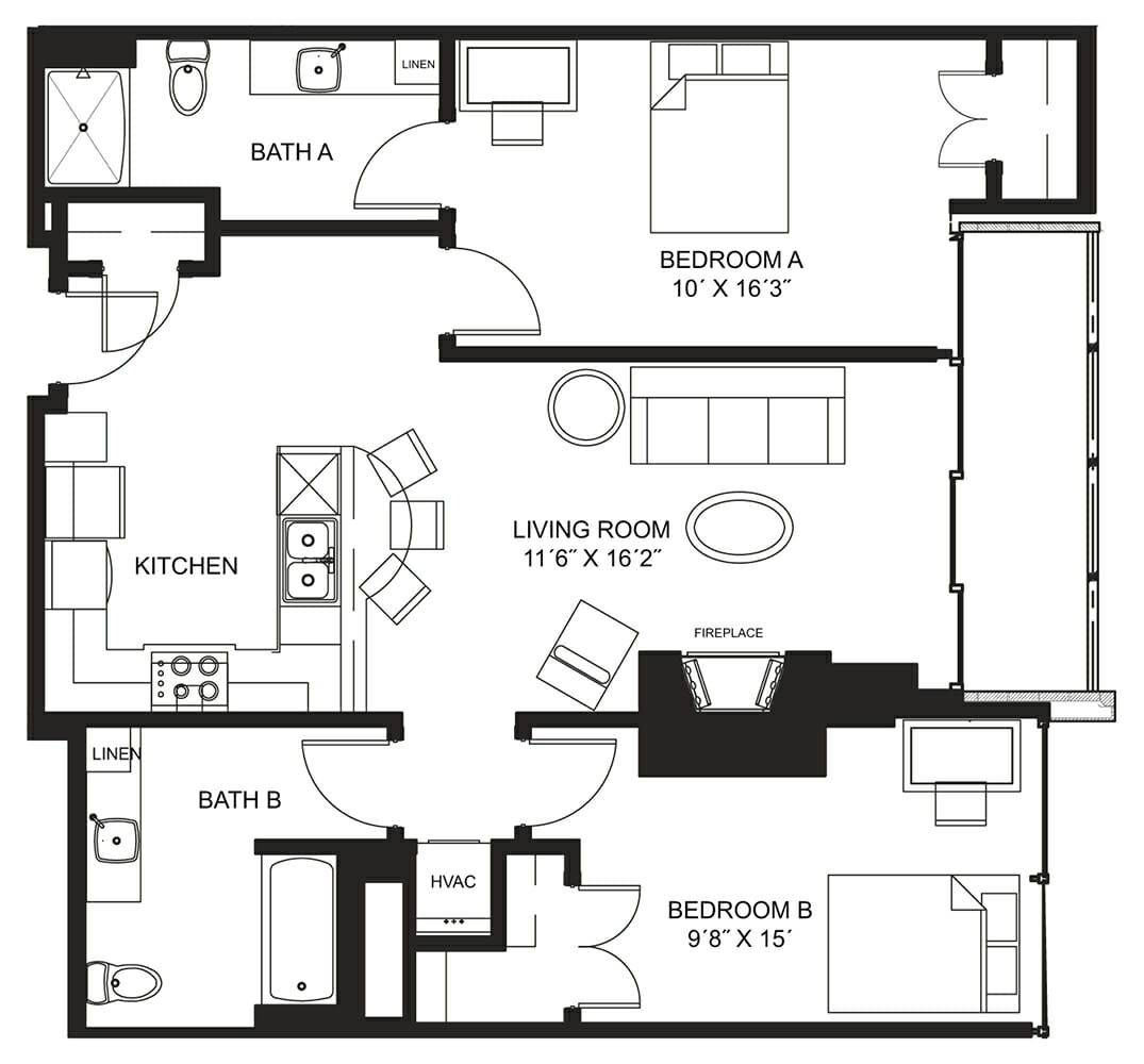 Lucky Apt. 1423 Floorplan