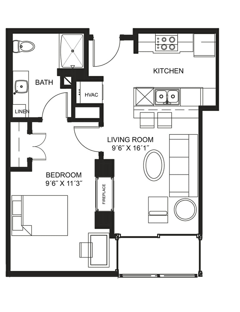 Lucky Apt. 1424 Floorplan