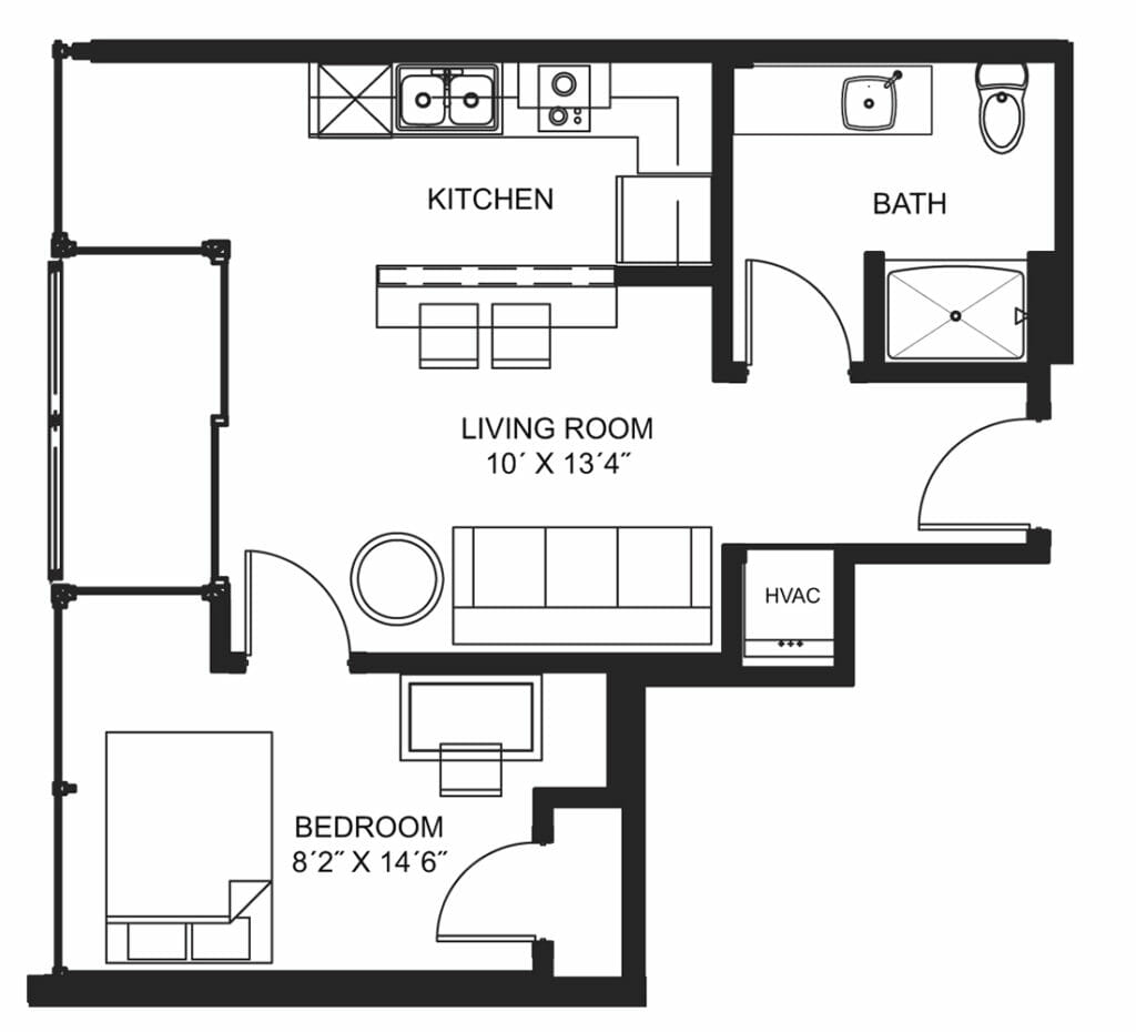 Lucky Apt. 1428 Floorplan