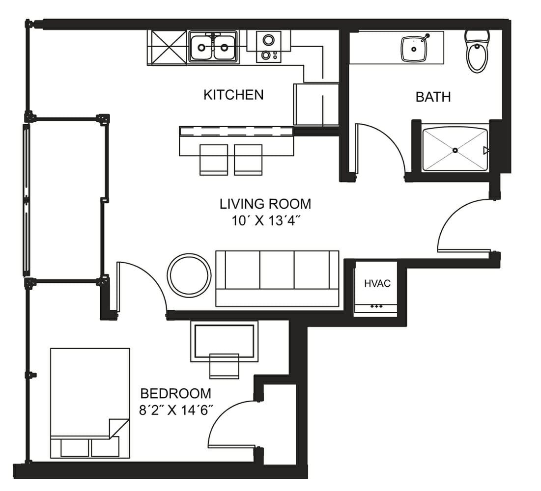 Lucky Apt. 1428 Floorplan