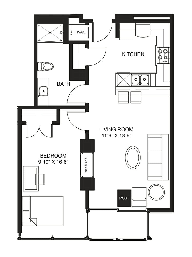 Lucky Apt. 1431 Floorplan