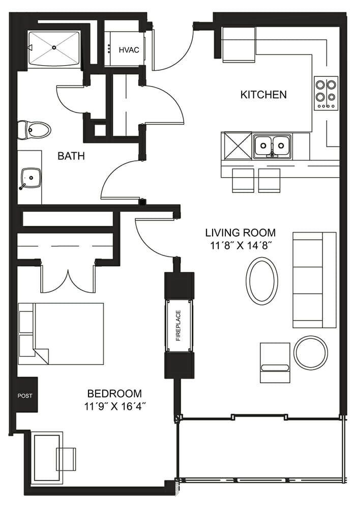 Lucky Apt. 1435 Floorplan