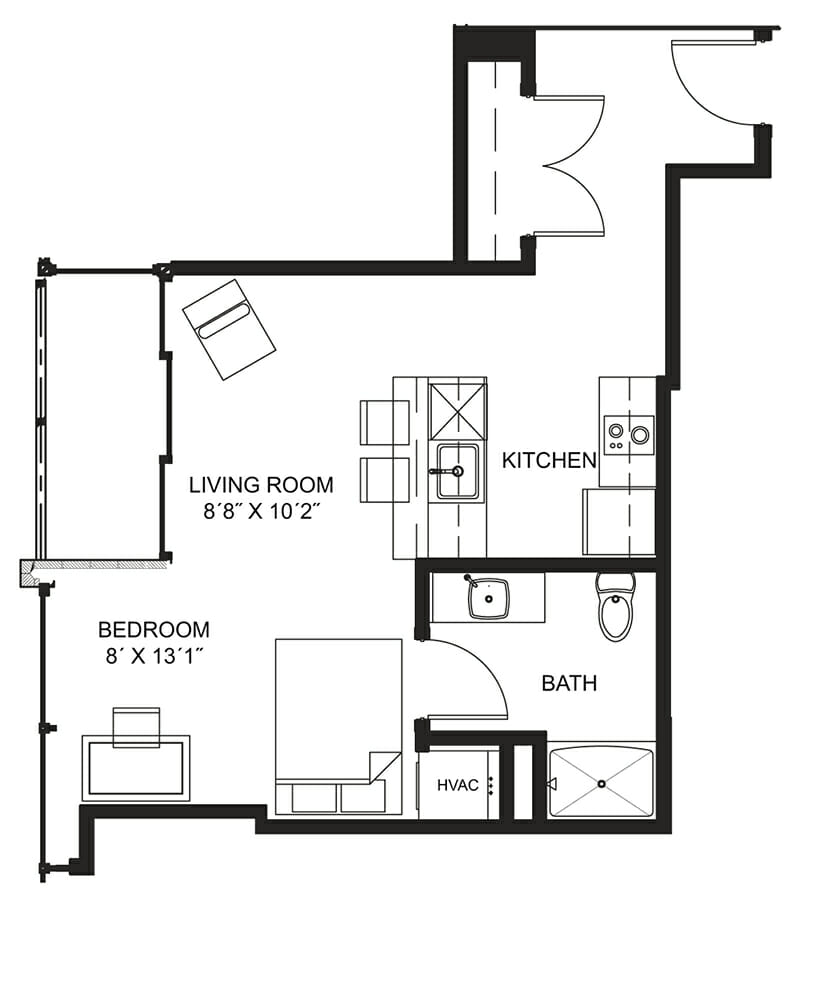 Lucky Apt. 1436 Floorplan