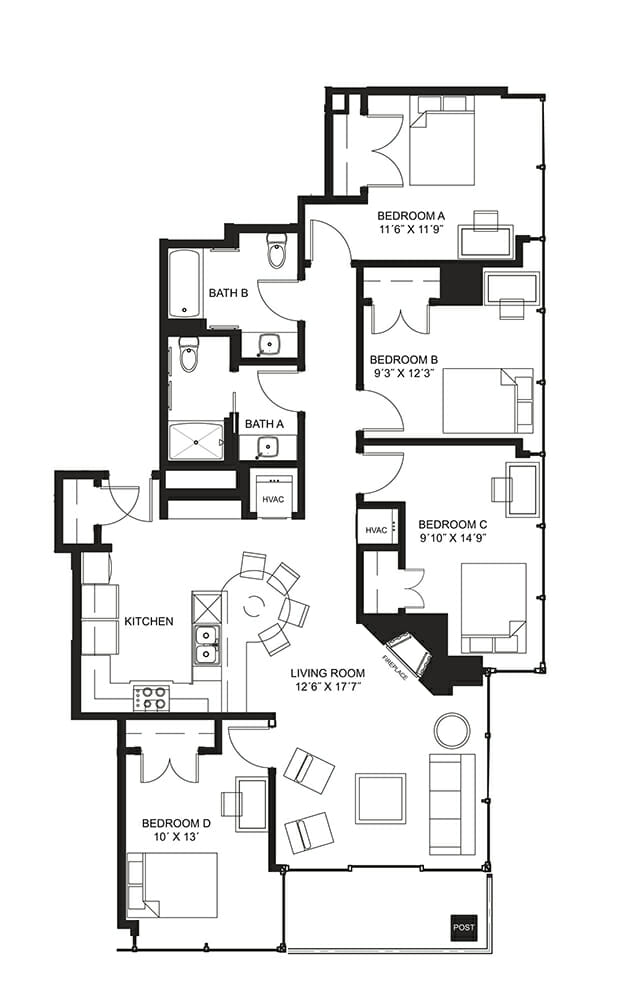 Lucky Apt. 1439 Floorplan
